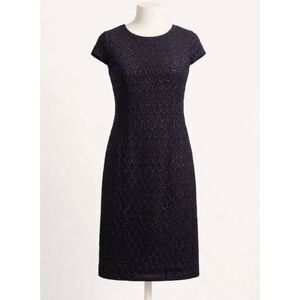 Suzi Chin Sheath Lace Dress - Size 2 - Navy - EUC